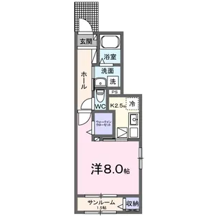 岡山県倉敷市西阿知町西原【アパート】の間取り