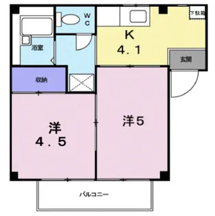 サンシャインつちやⅡ【1階】の間取り