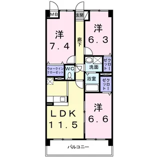 サン ビオラ【3階】の間取り