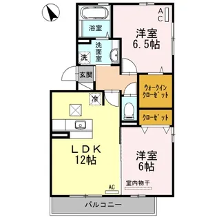 スマイリーハウス二番館【1階】の間取り