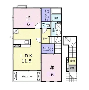 グラスランド レジデンス G【2階】の間取り