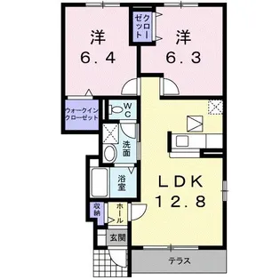 スワン KITAMURA C【1階】の間取り