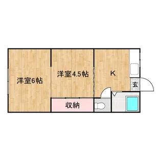 明和マンション【302(※)号室】の間取り