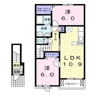 コッティ光Ⅱ【2階】の間取り