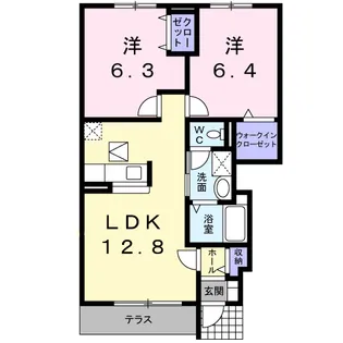 スワン KITAMURA C【1階】の間取り