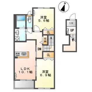 ウィステリアIII番館【2階】の間取り