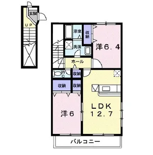 エイトパル B【2階】の間取り