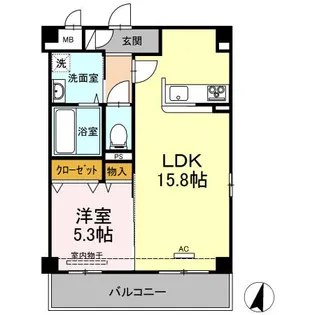 アンムート【2階】の間取り
