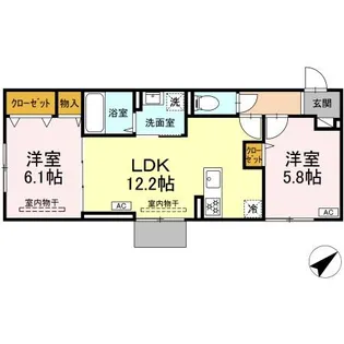 HOPE LODGE K【1階】の間取り