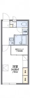 レオパレスファーストK【2階】の間取り