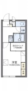 レオパレスヒメフィール【2階】の間取り