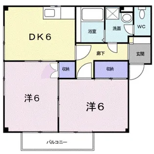 サニーハウスA【2階】の間取り