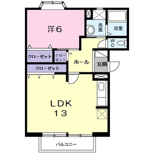 エスプワール花尻B【2階】の間取り