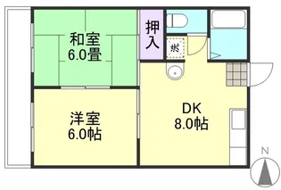 ホワイトマンション吉岡C棟【2階】の間取り