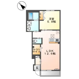 サンコートKⅡ【1階】の間取り