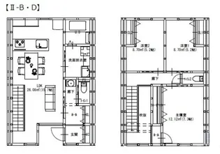 グランメゾンクレスト南蔵王Ⅱ【B号号室】の間取り