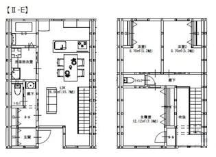 グランメゾンクレスト南蔵王Ⅱ【E号号室】の間取り