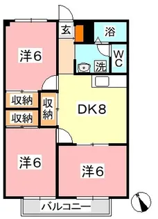 フォブールセラフィーⅠ【205号室】の間取り