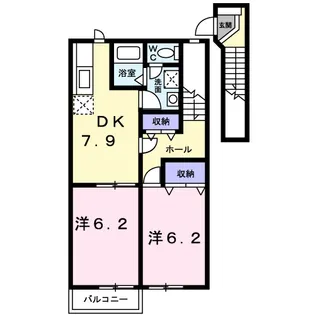 2DKの間取り画像