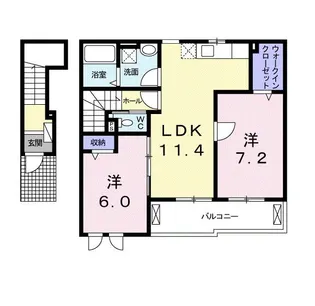 岡山県浅口市金光町占見新田【アパート】の間取り