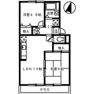 プレジール村央【1階】の間取り