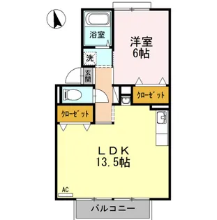 ウエストハイツ屋島 A棟【1階】の間取り