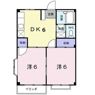 エルディムカタオカ【2階】の間取り