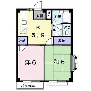 エルデイム西本A【201号室】の間取り