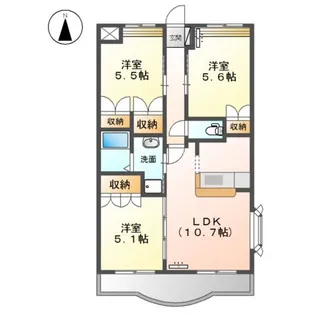 パレス・クレア【3階】の間取り