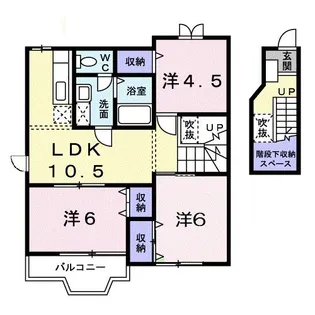 クレスト−ル C【2階】の間取り