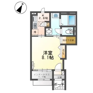 シャ・ブラン【1階】の間取り