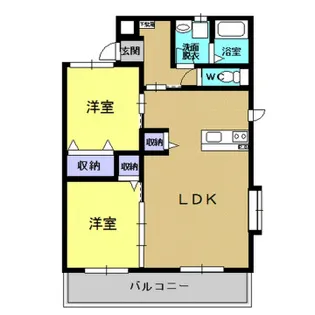岡山県総社市清音上中島【マンション】の間取り