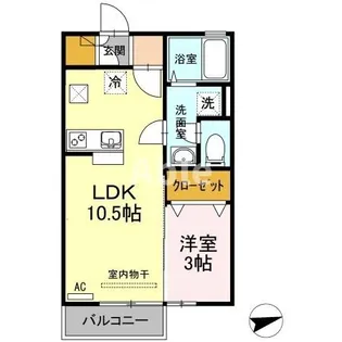 ベルタ松縄【1階】の間取り