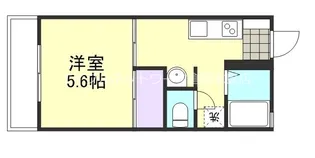 ドミール西口 A棟【201号室】の間取り