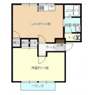 ファリーネ御幸 B【1階】の間取り
