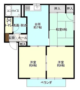 サンクスタウン A棟【2階】の間取り