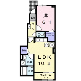 カルムB【1階】の間取り