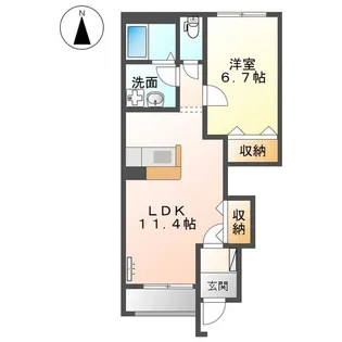 カトレア【1階】の間取り