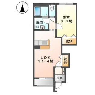 カトレア【1階】の間取り