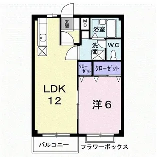 エルディム川善【2階】の間取り