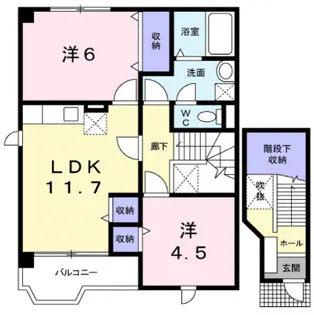 サンロード福山B【2階】の間取り