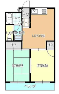 コーシンハイツ【302号室】の間取り