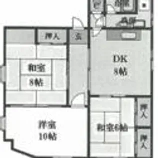 城心ビル【401号室】の間取り