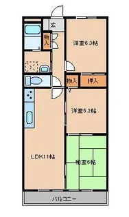 エトワール佐藤【201号室】の間取り