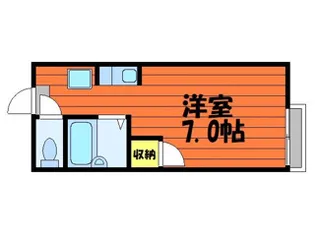 コーポアムール【205号室】の間取り