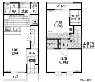 さくらフォレスト駅家【C号室】の間取り