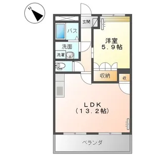 ドリームウイング【2階】の間取り