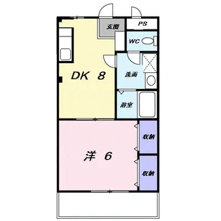 1DKの間取り画像