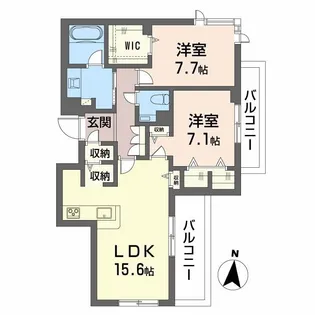 ビィアン アテリア【4階】の間取り