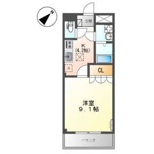 アルカディア明日香【1階】の間取り